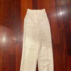 H&M White High Waist Dress Pants